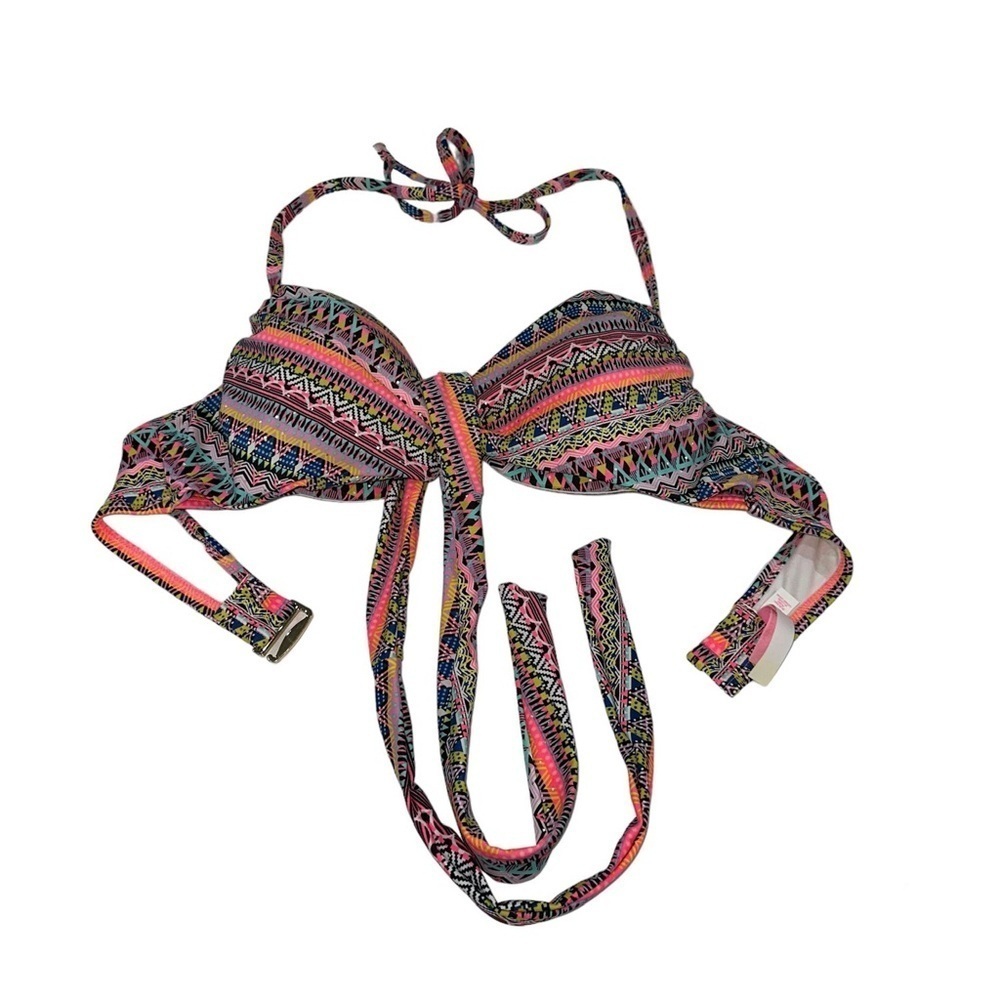 Victoria’s Secret The Wrap Halter Geometric Print Bikini Top